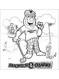Boomer Golfing Coloring Page