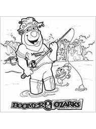 Boomer Fishing Coloring Page