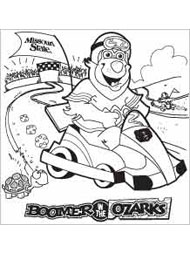 Boomer Go Kart Coloring Page