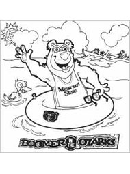 Boomer Swimming Coloring Page